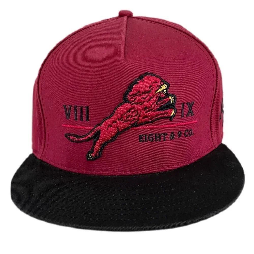 5/$50 8 & 9 Loud Pack Burgundy & Black Buckle back Hat Griffin